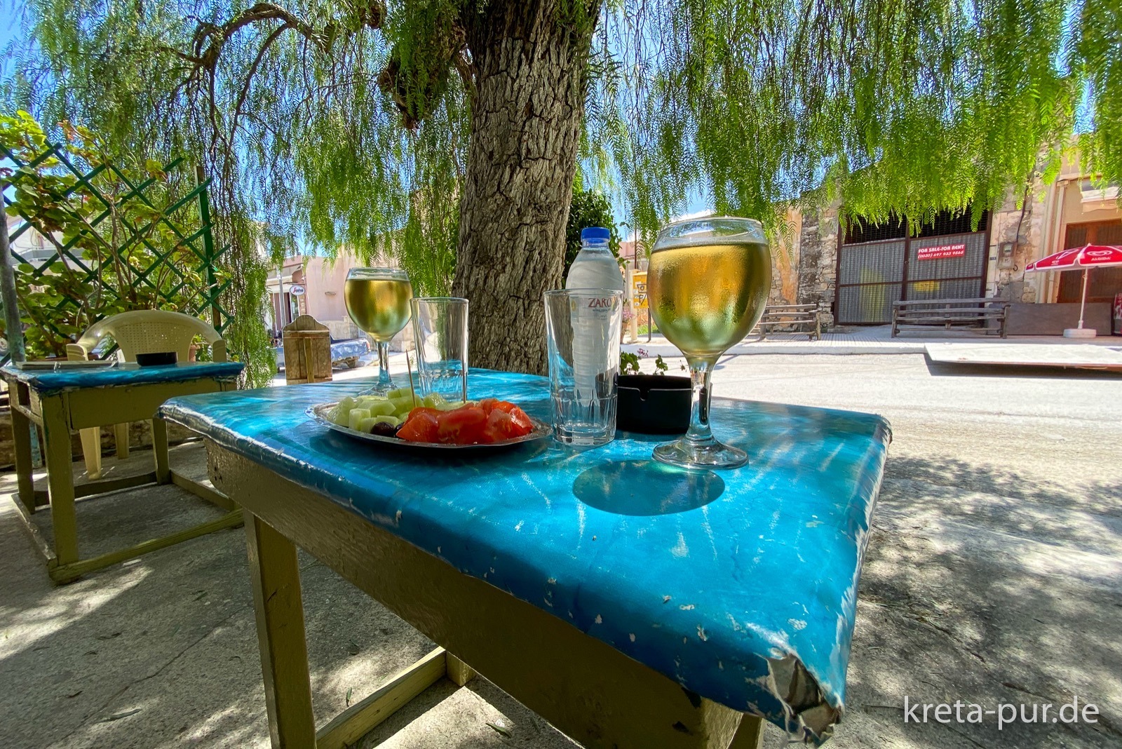 Kostas Kafenion in Sivas - chilling under the pepper tree...